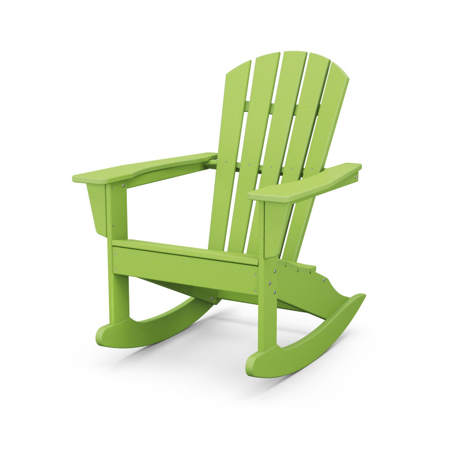 POLYWOOD Palm Coast Adirondack Rocking Chair in Lime