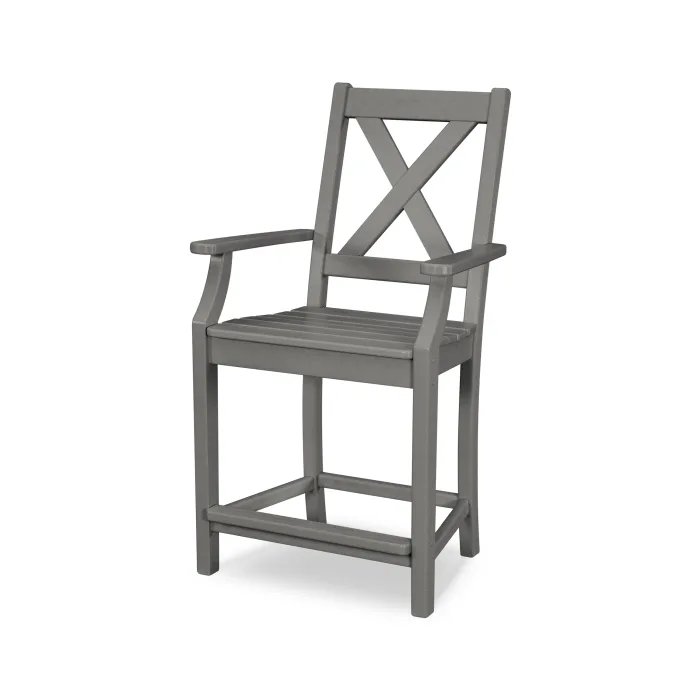 POLYWOOD Braxton Counter Arm Chair