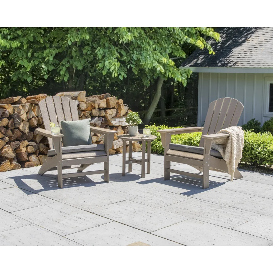 Nautical 3-Piece Adirondack Set