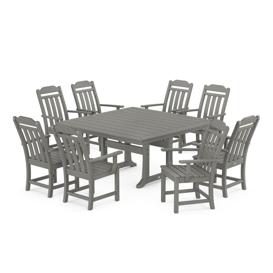 POLYWOOD Country Living 9-Piece Square Dining Set with Trestle Legs