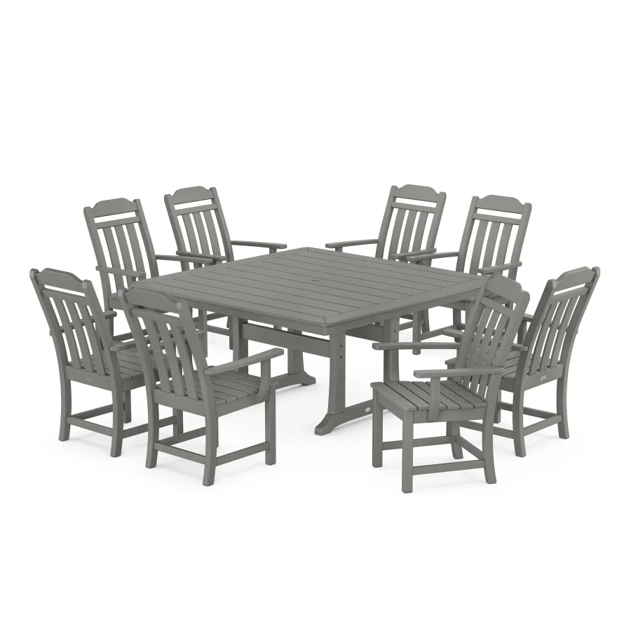 POLYWOOD Cottage 9-Piece Square Dining Set with Trestle Legs