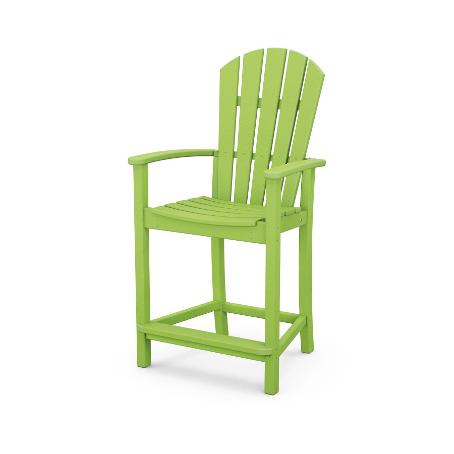 POLYWOOD Palm Coast Counter Chair in Lime