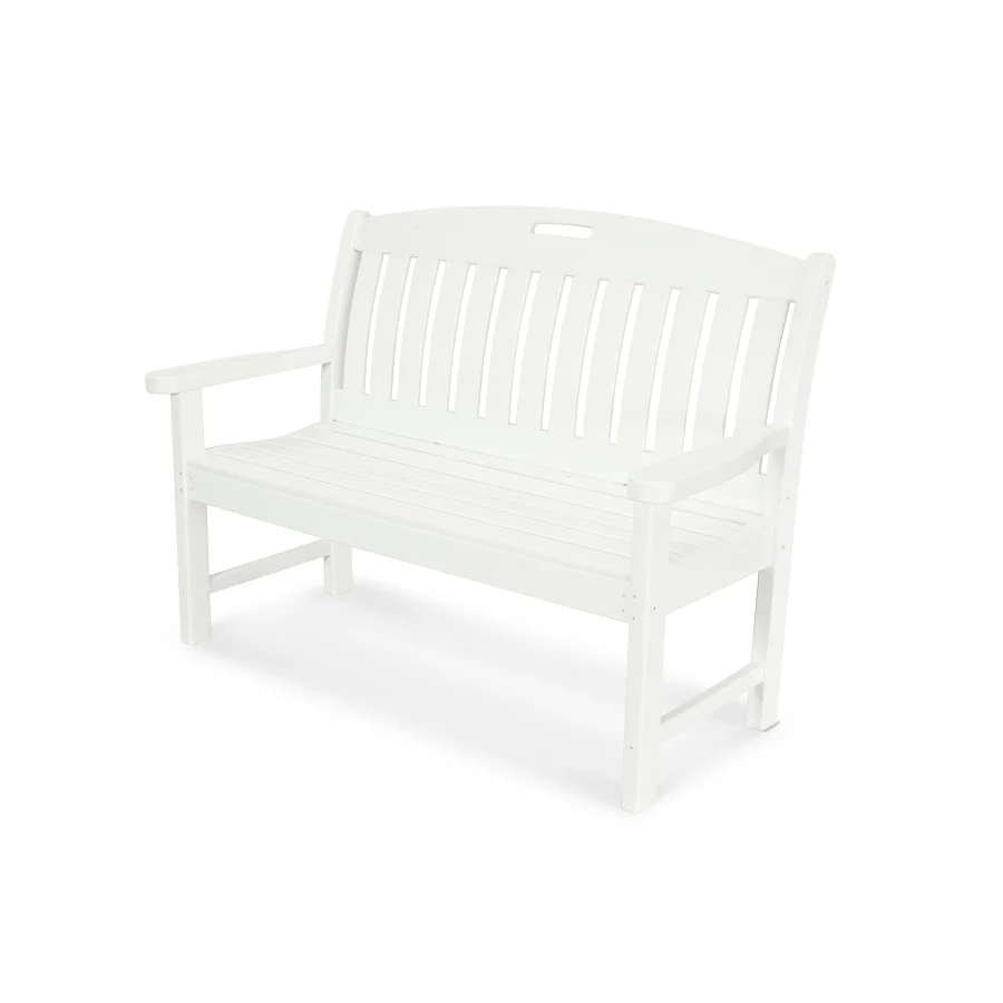 POLYWOOD Nautical 48" Bench in Vintage White