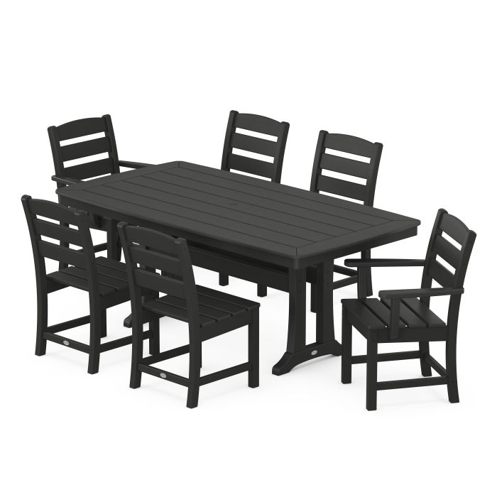 POLYWOOD Lakeside 7-Piece Dining Set with Trestle Legs