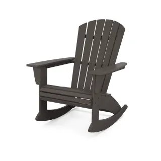 POLYWOOD Nautical Curveback Adirondack Rocking Chair in Vintage Finish