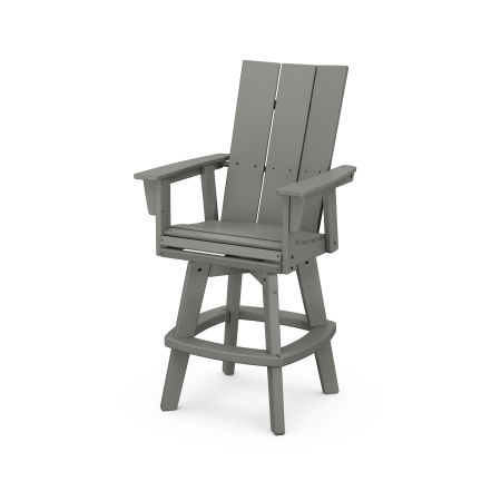 Modern Adirondack Swivel Bar Chair in Slate Grey