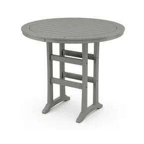 POLYWOOD Nautical Trestle 48" Round Bar Table