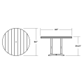 Thumbnail for 60" Round Farmhouse Counter Table