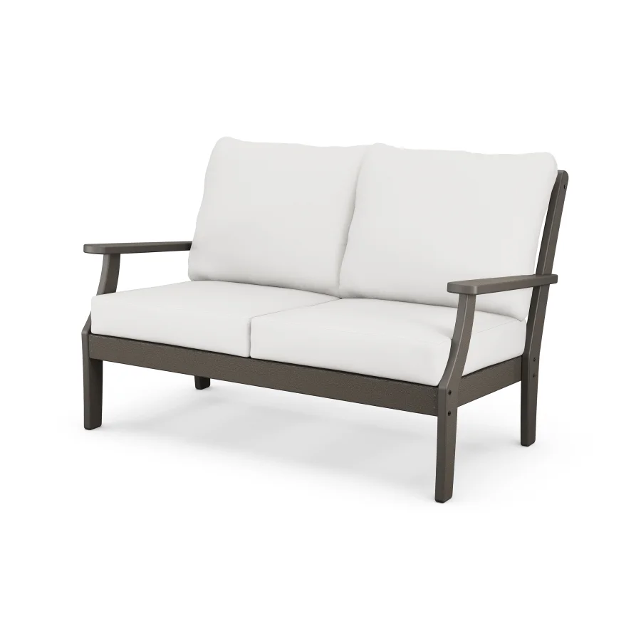 POLYWOOD Braxton Deep Seating Loveseat in Vintage Finish