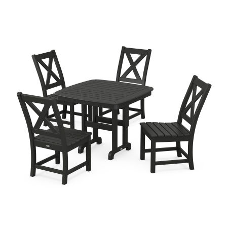 Braxton Side Chair 5-Piece Dining Set in Black