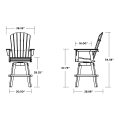Thumbnail for Nautical Curveback Adirondack Swivel Bar Chair