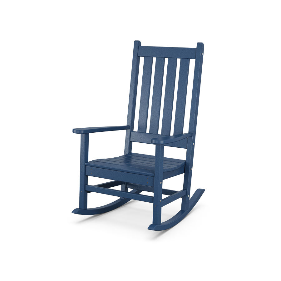POLYWOOD Vineyard Porch Rocking Chair in Navy