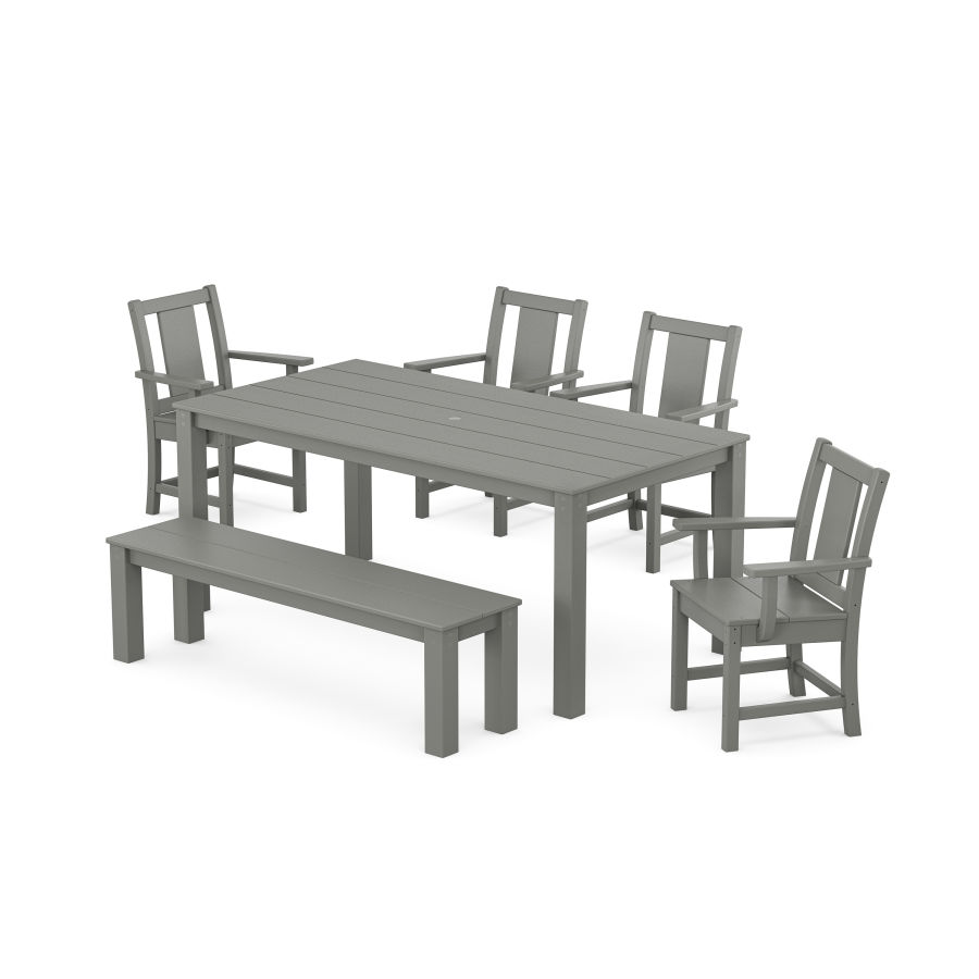 POLYWOOD Prairie 6-Piece Parsons Dining Set with Bench