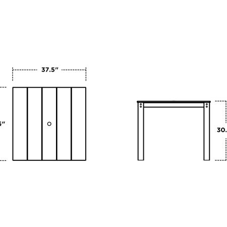 Parsons 38" X 38" Dining Table #2