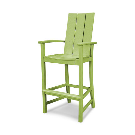 POLYWOOD Modern Adirondack Bar Chair in Lime