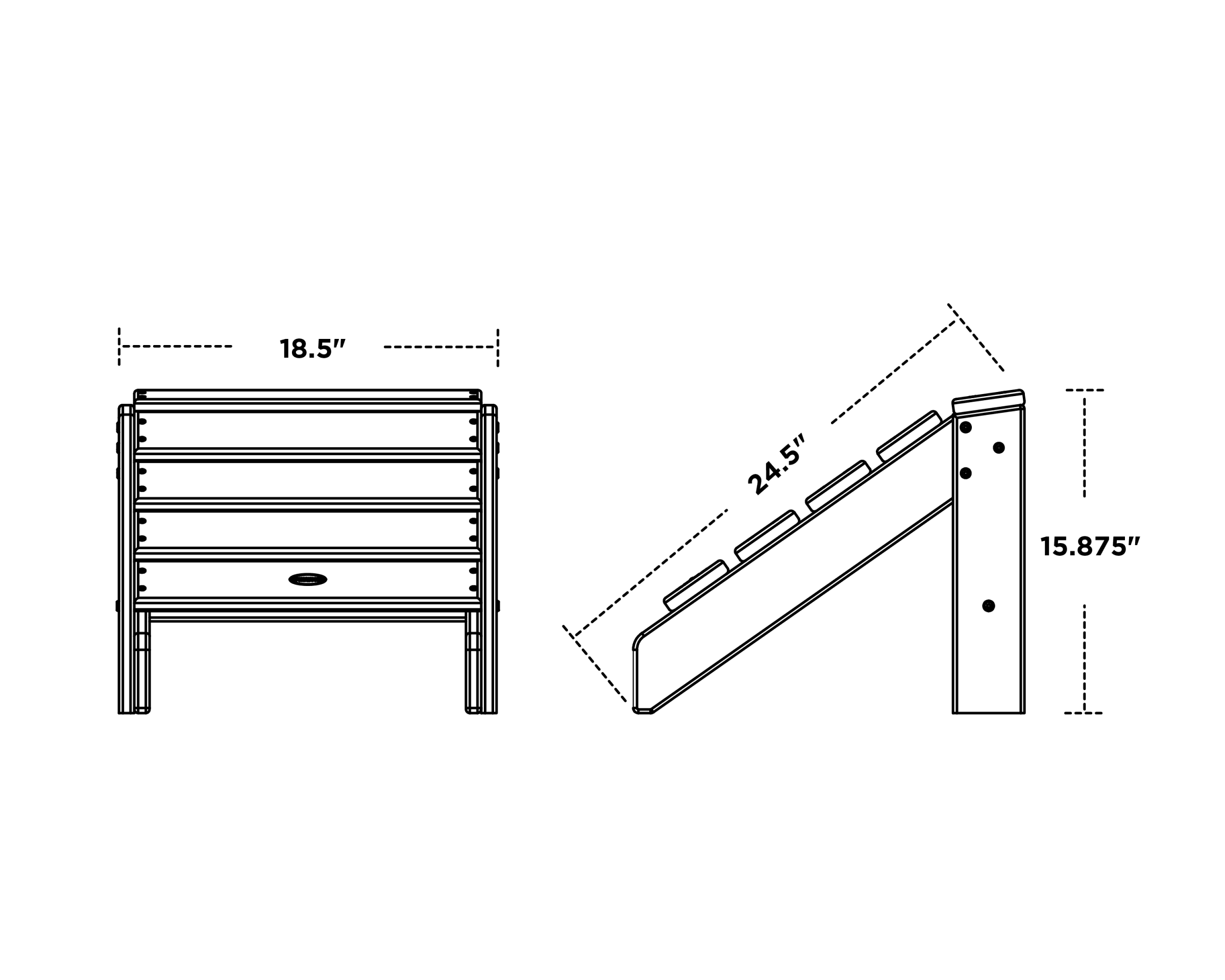 Dimensions for South Beach Ottoman