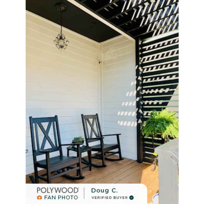 POLYWOOD Braxton 3-Piece Porch Rocking Chair Set