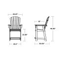 Thumbnail for Nautical Curveback Adirondack Counter Chair