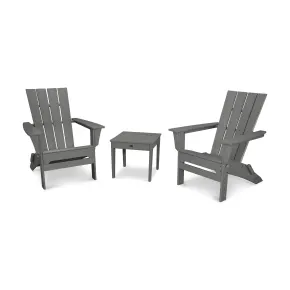 POLYWOOD Quattro Folding Chair 3-Piece Adirondack Set