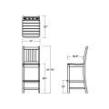 Thumbnail for Traditional Garden Bar Side Chair