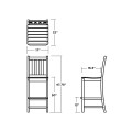 Thumbnail for Traditional Garden Bar Side Chair