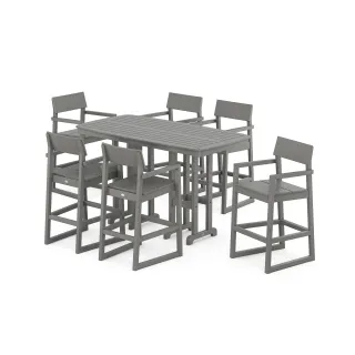 POLYWOOD EDGE Arm Chair 7-Piece Bar Set