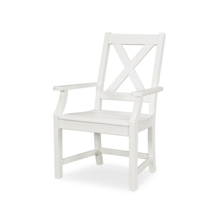 POLYWOOD Braxton Dining Arm Chair in Vintage White