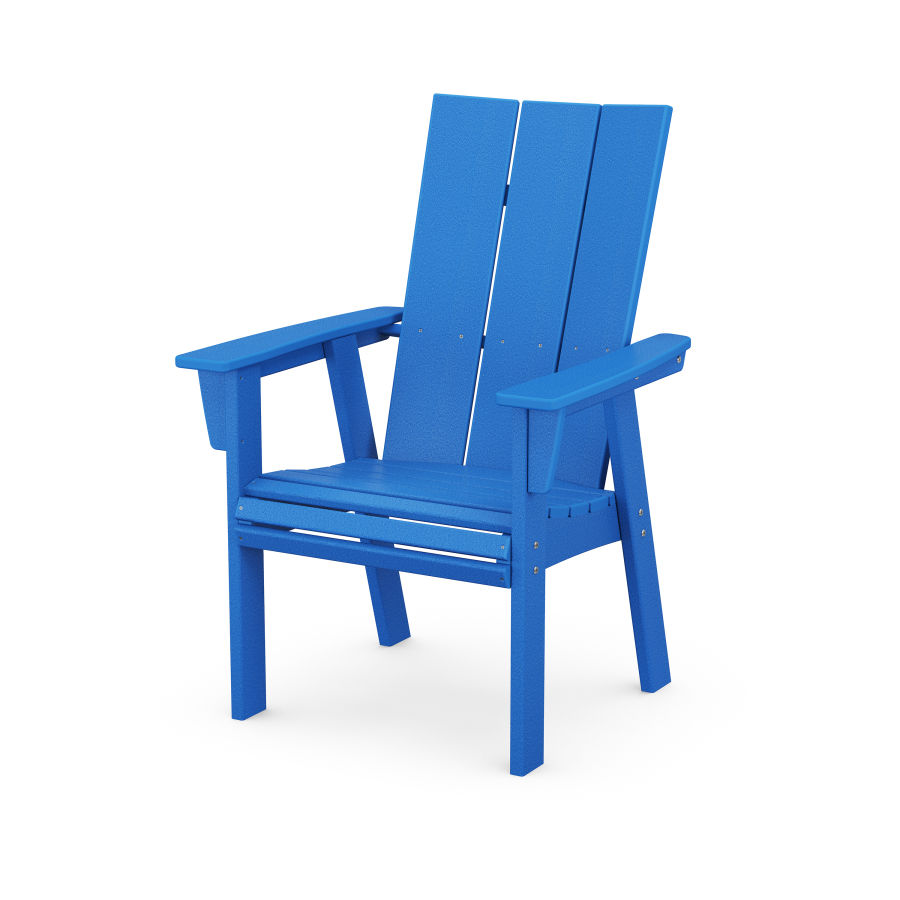 POLYWOOD Modern Curveback Upright Adirondack Chair in Pacific Blue