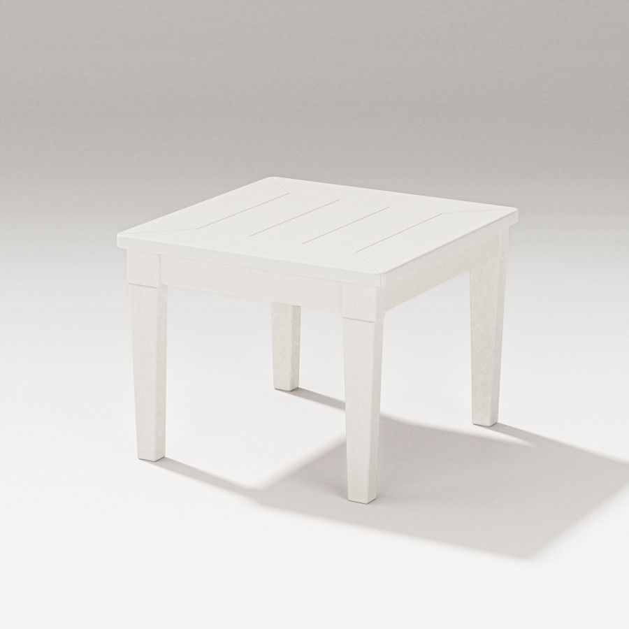 POLYWOOD Estate End Table in Vintage White