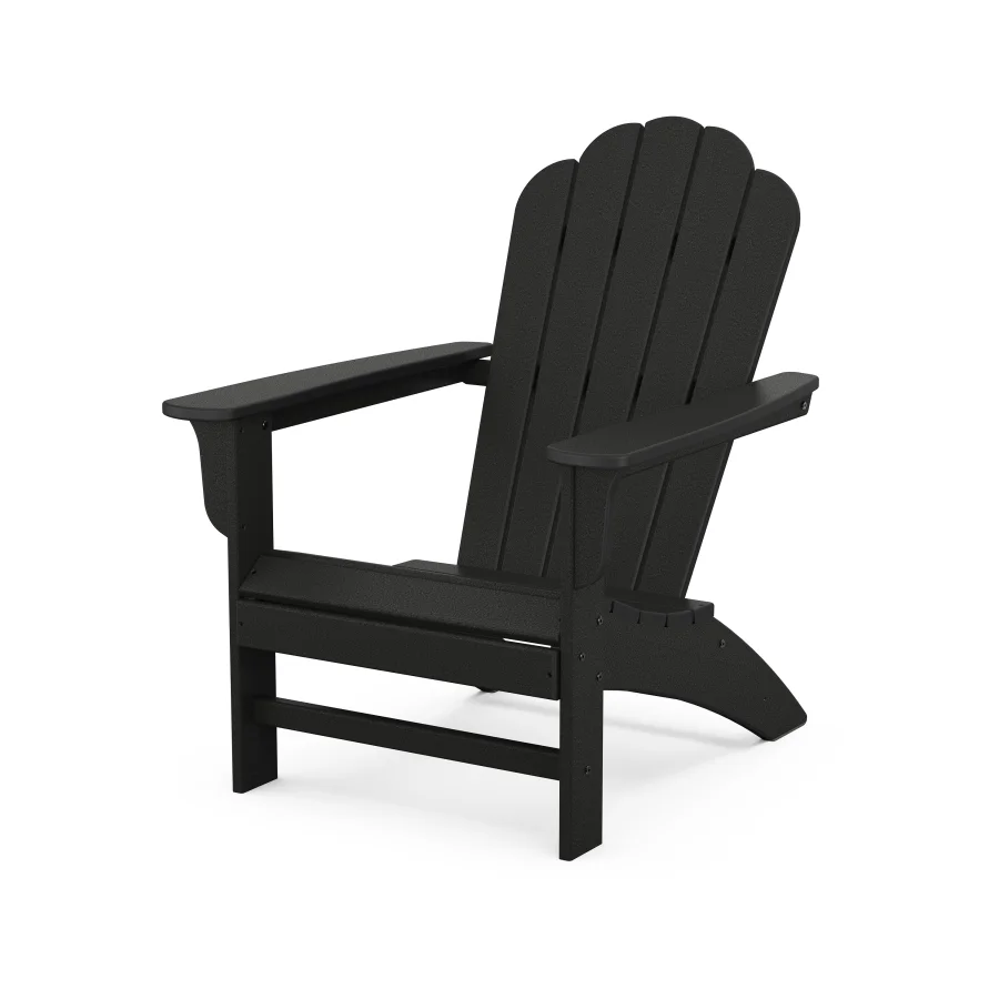 POLYWOOD Cottage Adirondack Chair in Black