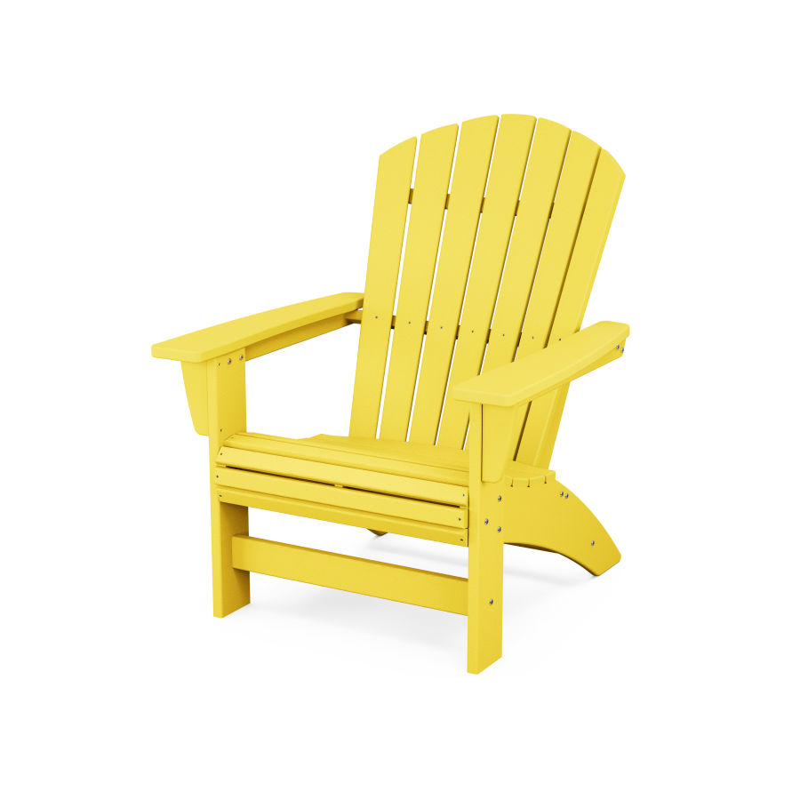 POLYWOOD Nautical Grand Adirondack Chair in Lemon