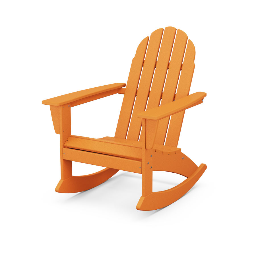 POLYWOOD Vineyard Adirondack Rocking Chair in Tangerine