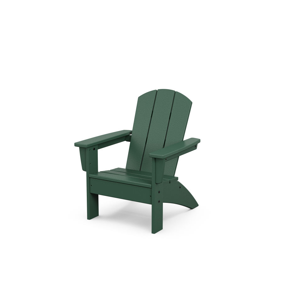 POLYWOOD Kids Nautical Adirondack Chair in Green