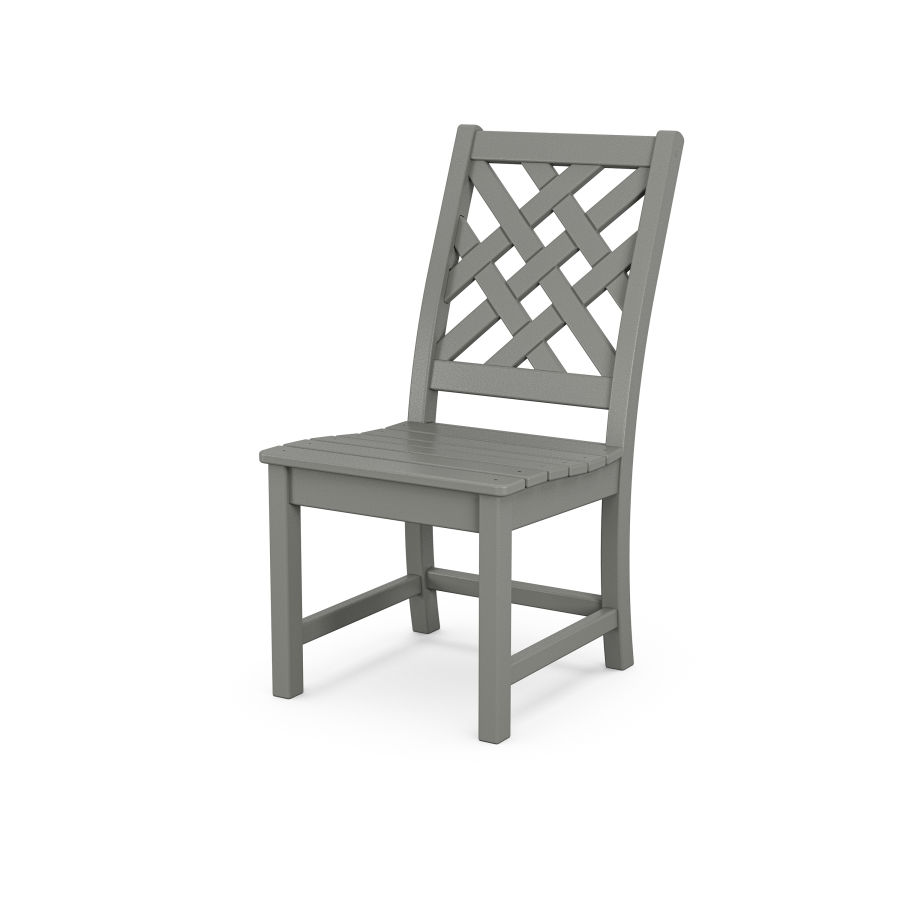 POLYWOOD Wovendale Dining Side Chair in Slate Grey
