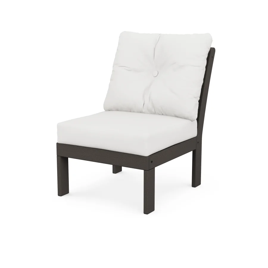 POLYWOOD Vineyard Modular Armless Chair in Vintage Finish