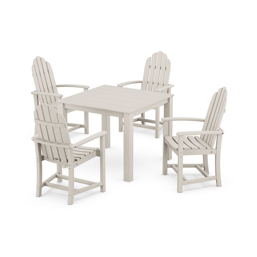 POLYWOOD Classic Adirondack 5-Piece Parsons Dining Set in Sand