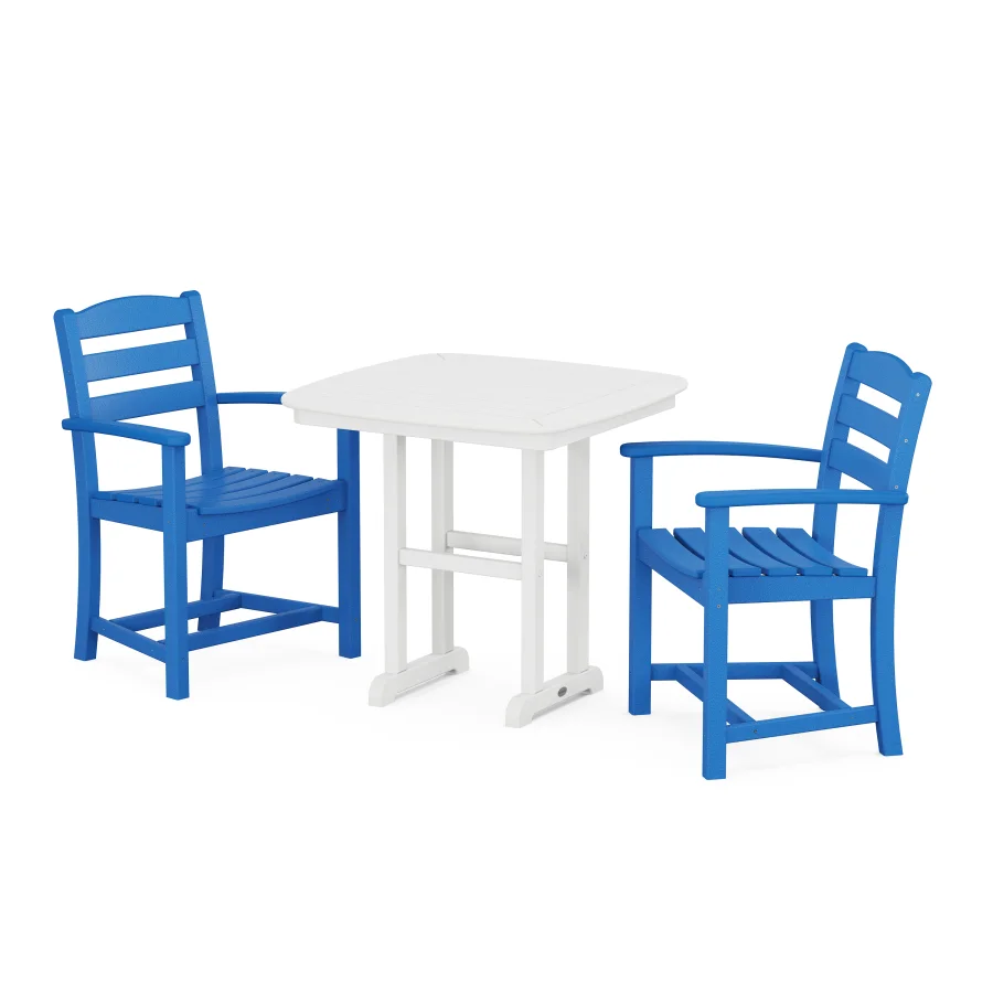 POLYWOOD La Casa Café 3-Piece Dining Set in Pacific Blue