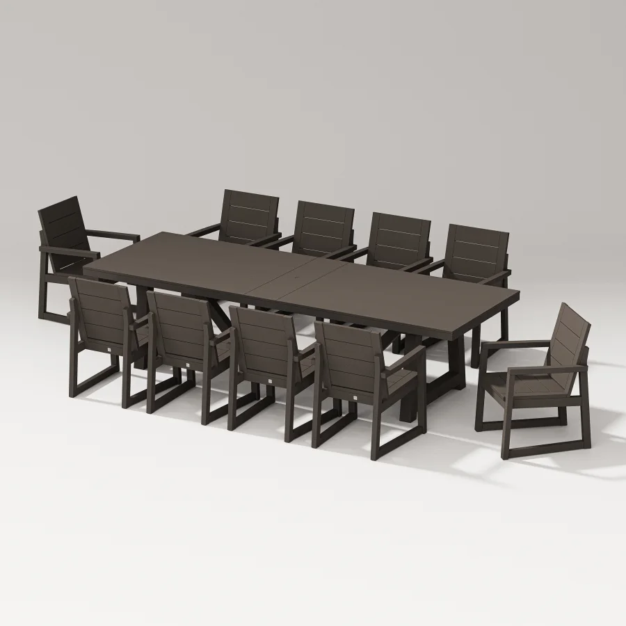 POLYWOOD Elevate 11-Piece A-Frame Table Dining Set