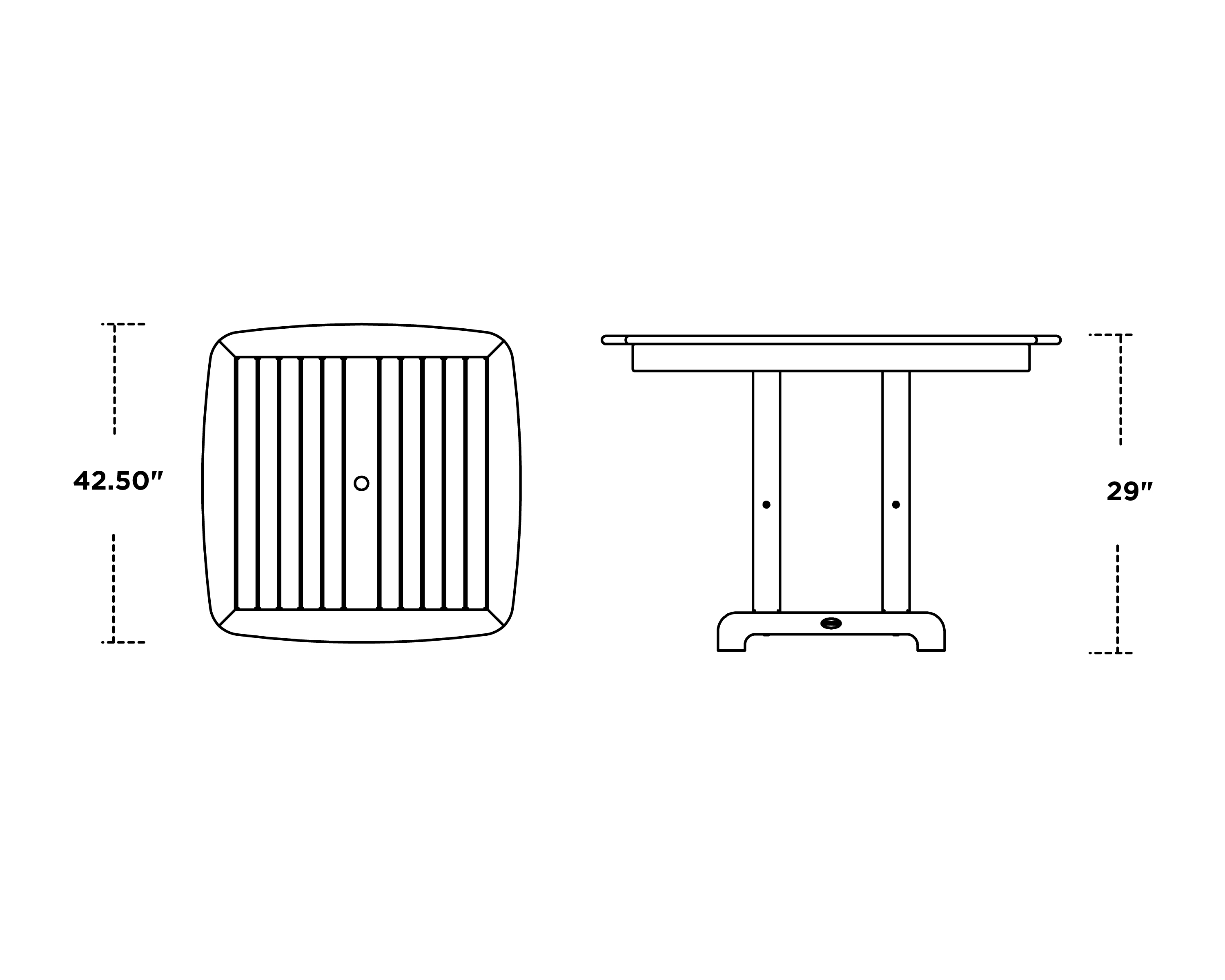Thumbnail for Nautical 44" Dining Table