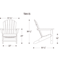 Thumbnail for Yacht Club Shellback Adirondack Chair