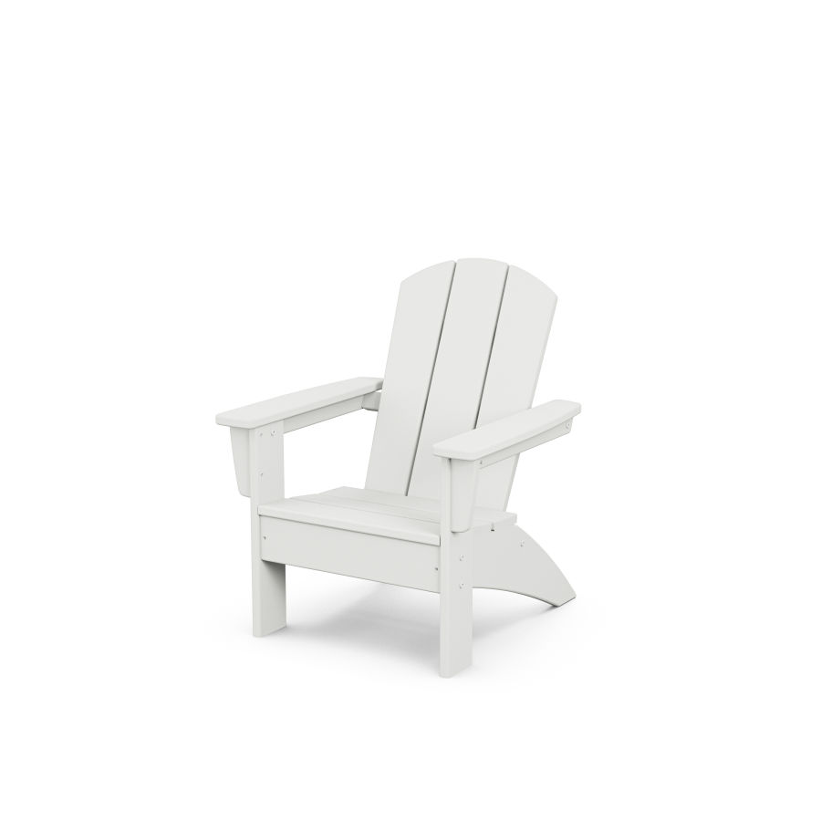 POLYWOOD Kids Nautical Adirondack Chair in White