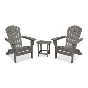 POLYWOOD South Beach 3-Piece Folding Adirondack Set