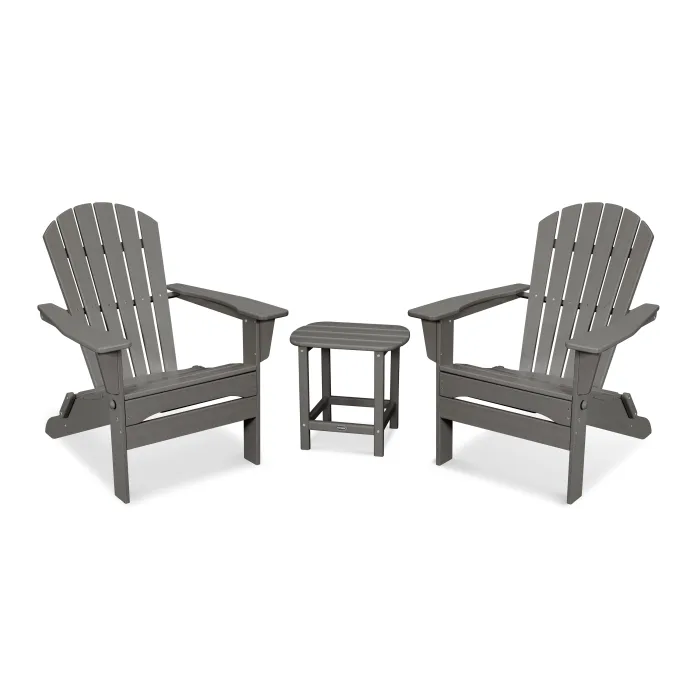 POLYWOOD South Beach 3-Piece Folding Adirondack Set