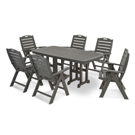 Nautical Folding Chair 7-Piece Dining Set