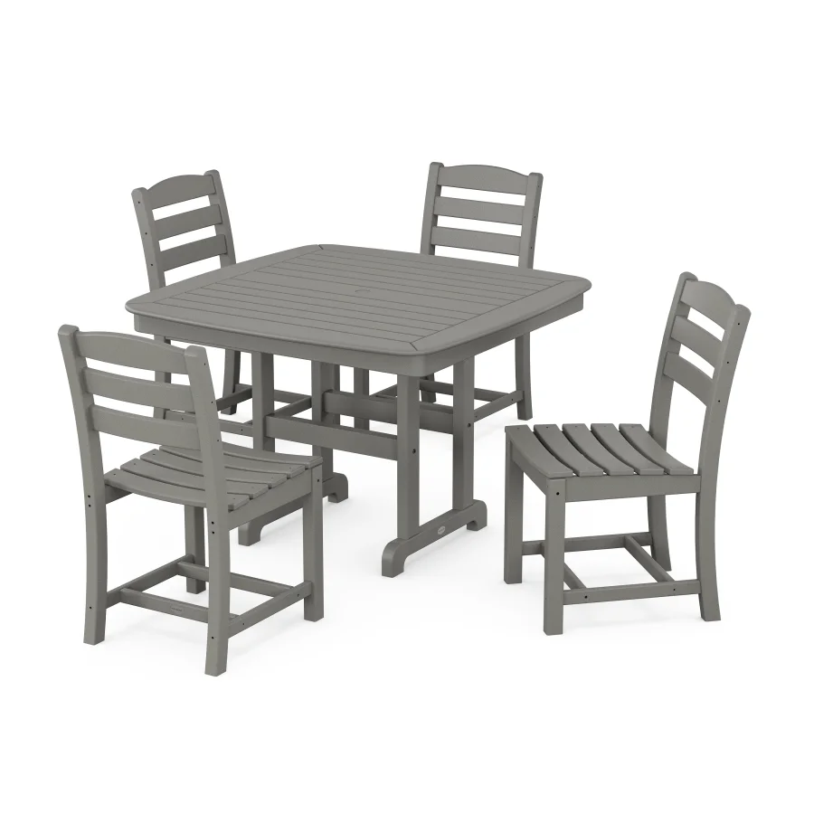 POLYWOOD La Casa Café Side Chair 5-Piece Dining Set with Trestle Legs