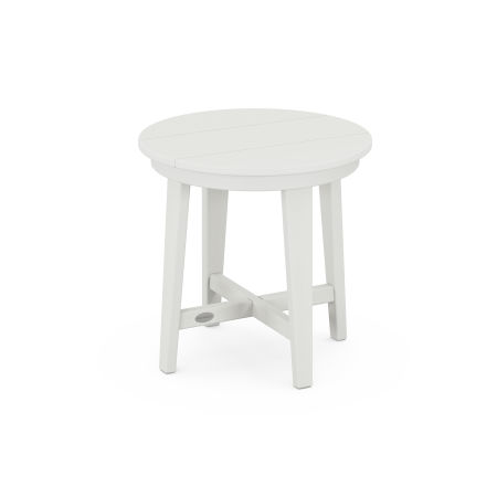 Newport 19" Round End Table in Vintage White