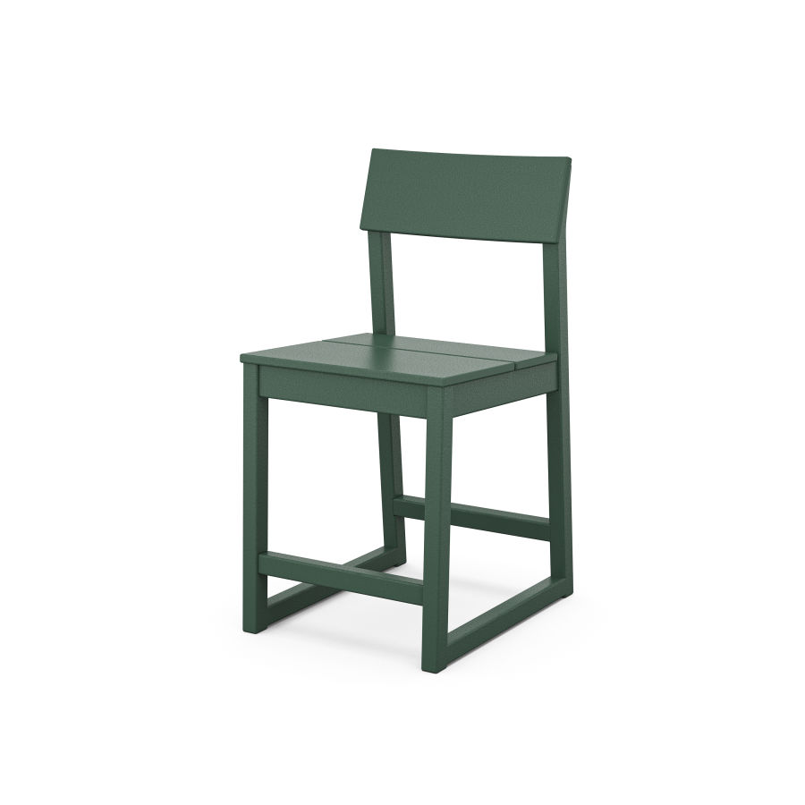 POLYWOOD EDGE Counter Side Chair in Green