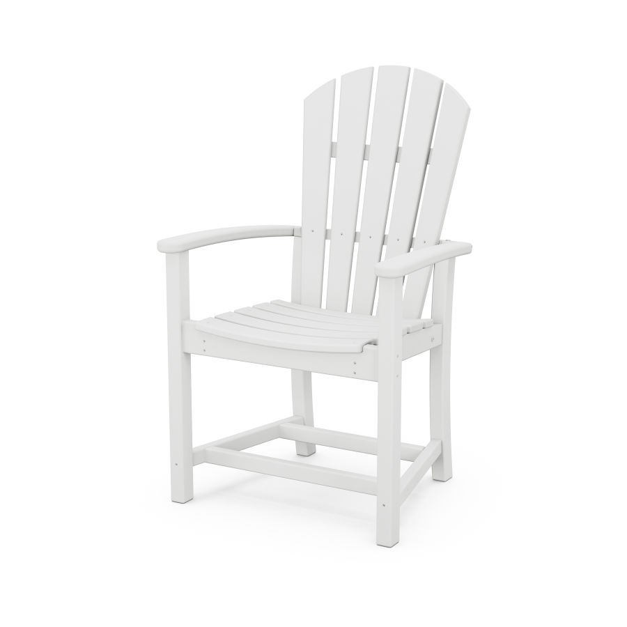 POLYWOOD Palm Coast Upright Adirondack Chair in White