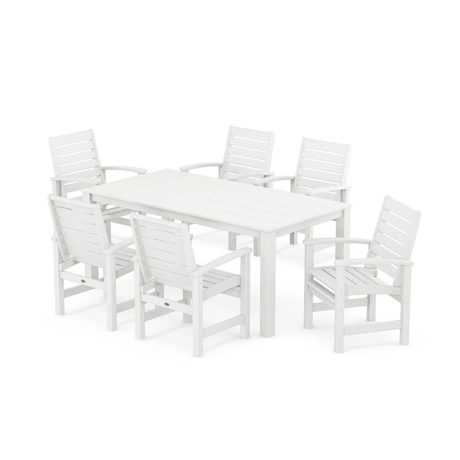 POLYWOOD Signature 7-Piece Parsons Dining Set in White