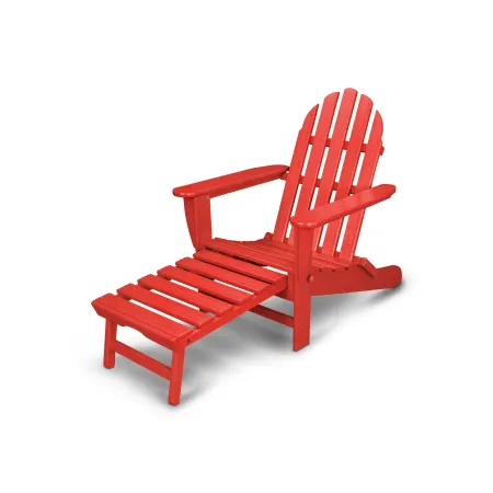 POLYWOOD Classics Ultimate Adirondack Chair in Sunset Red